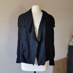 J. Crew Elegant Black Women's Poncho 100% Cashmere Size S